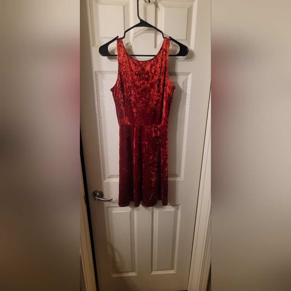 Womens Crushed Velvet Dress